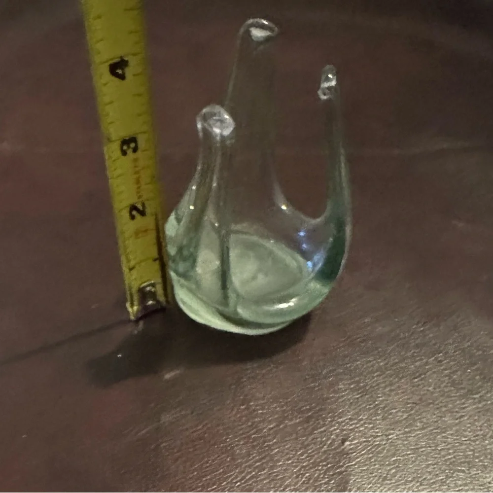 Hand blown glass votive holder